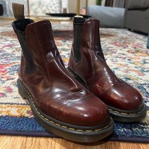 Vegan Dr. Martens Chelsea Boot Cherry Red